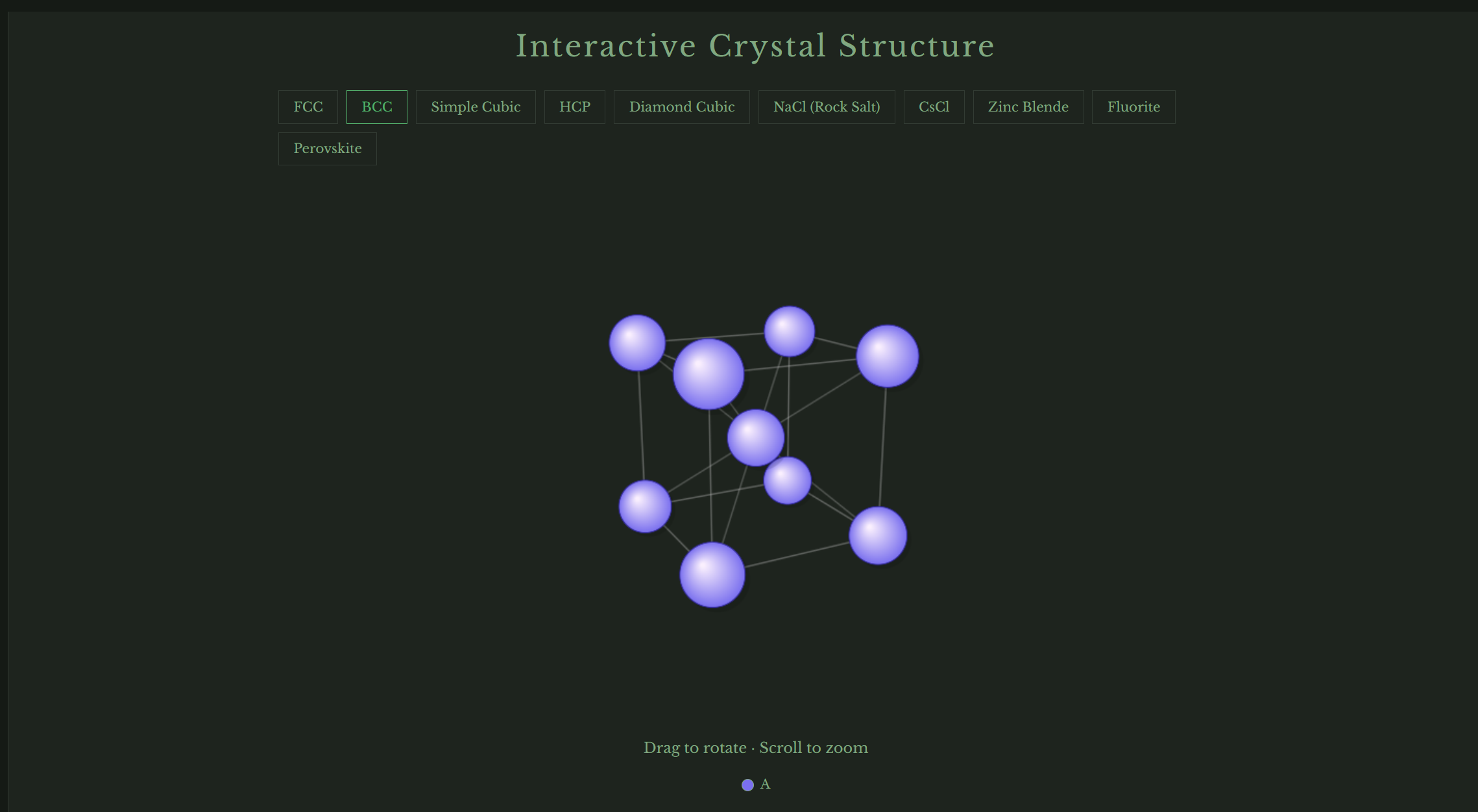 Free online crystal structure viewer